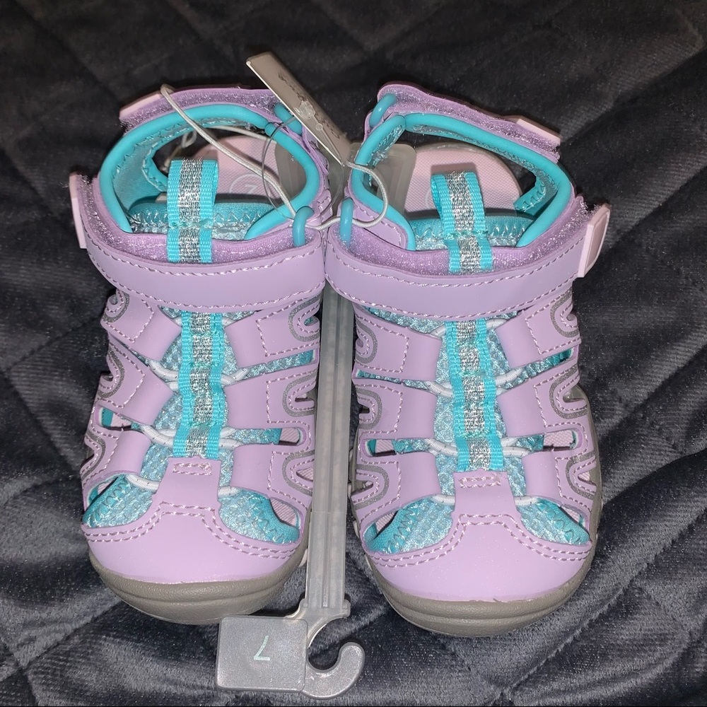 Lavender and Light Blue Sandals